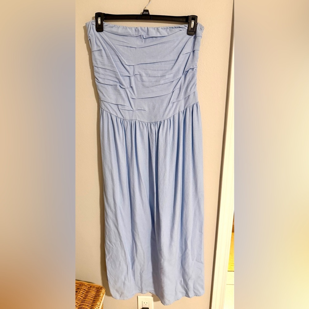 Strapless Light Blue Dress Large